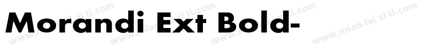 Morandi Ext Bold字体转换
